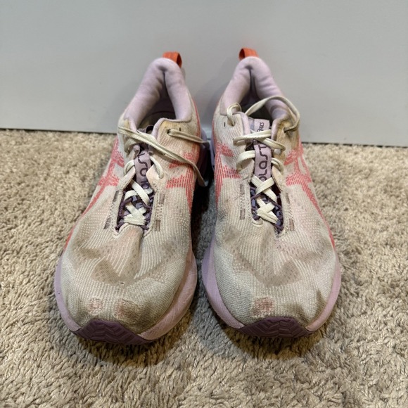 ASICS Novablast 5 Shoes Womens Size 9 Pink Beige Trail Running Sneakers 10128765 - Picture 2 of 7